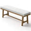 Banc d'extérieur résistant aux intempéries, banc de patio 2 places en aluminium imitation bois avec coussin, pour jardin, véranda, cour, marron-1751201685