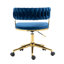Pia Ricco Velvet Task Chair-1334546112