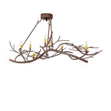 57" Long Winter Solstice 8 Light Oblong Chandelier