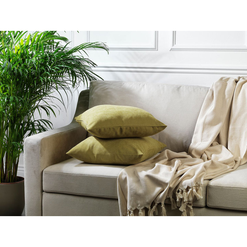 Indoor / Outdoor Square Scatter Cushion Cover, Olive green, 35 x 35cm