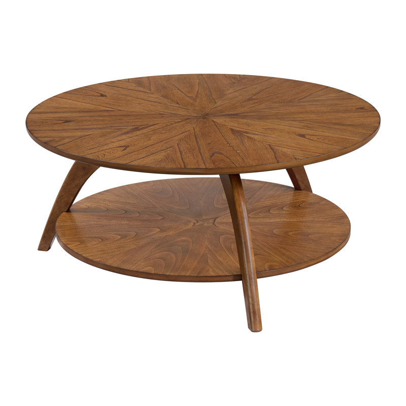 Atreu Wood Coffee Table with Storage, Cinnamon