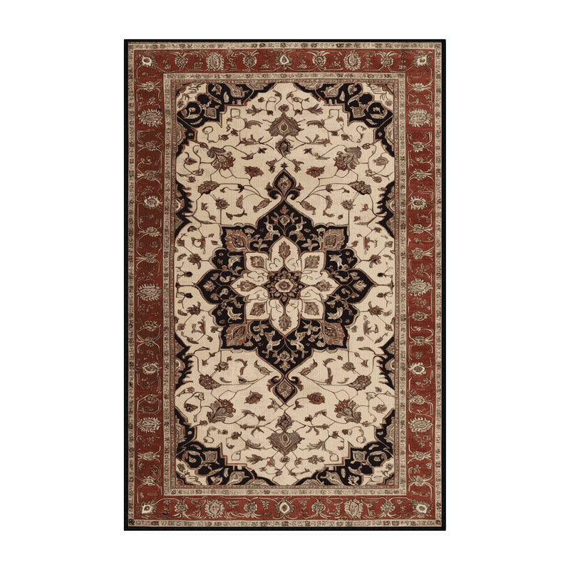 Tapis brun lavable à la machine, Rectangle 3 pi x 5 pi