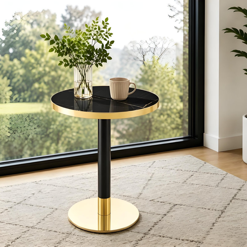 Petite table de salle à manger Modern, Gold/Black