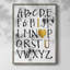 «Alphabet Love», reproduction encadrée - bois massif-1106841009