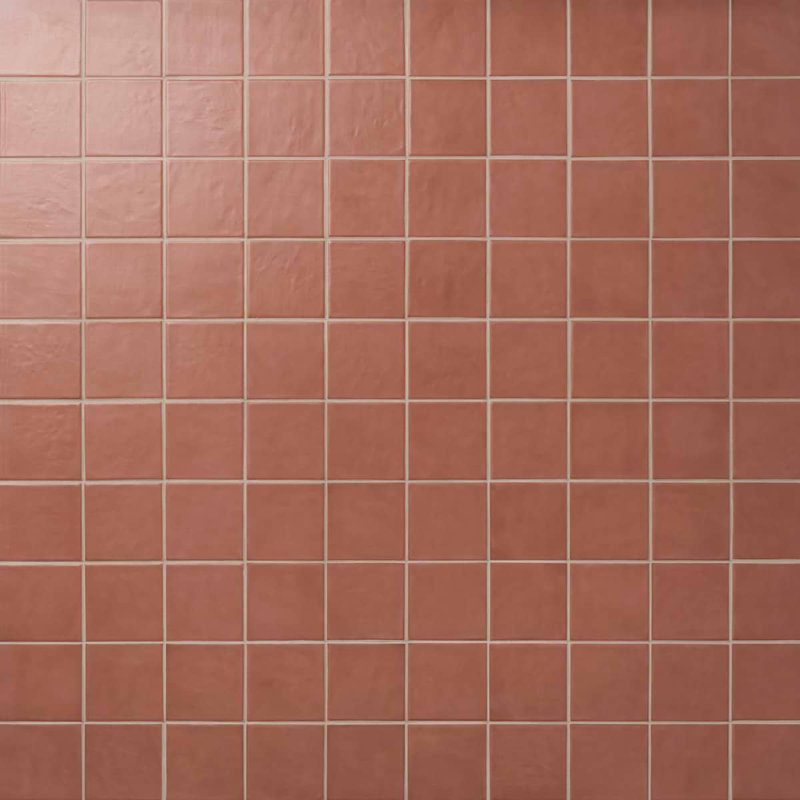 Stacy Garcia Valenova 5x5 Matte Ceramic Tile, Clay Terracotta