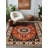 Jazeera Collection Digital Print Cotton-Polyester Orange Floral Rug-18048035