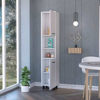 Sheffield 2-Door Pantry Cabinet, With Two 2-Cabinet Spaces And Two Open Shelves