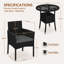 Outdoor Rattan Chairs and Side Table-1854214462