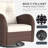 Red Barrel Studio® 10 Pieces Outdoor Patio Furniture Set with Fire Pit Table, Rattan Wicker Sectional Swivel Rocker Chairs Sets-565375066-565375065