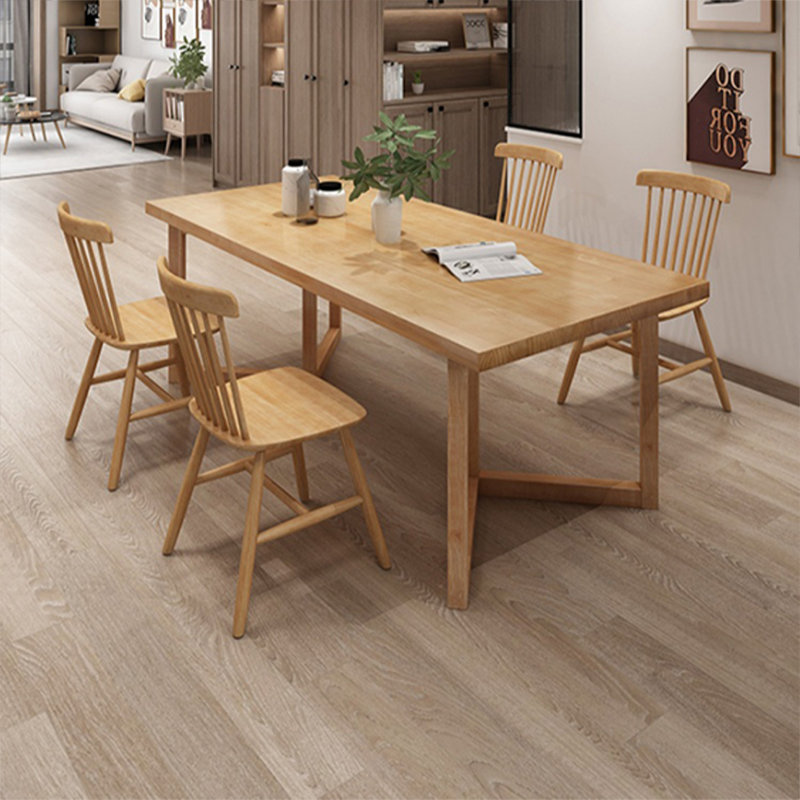 High-end solid wood table set, 29.52"H x 70.86"L x 31.49"W