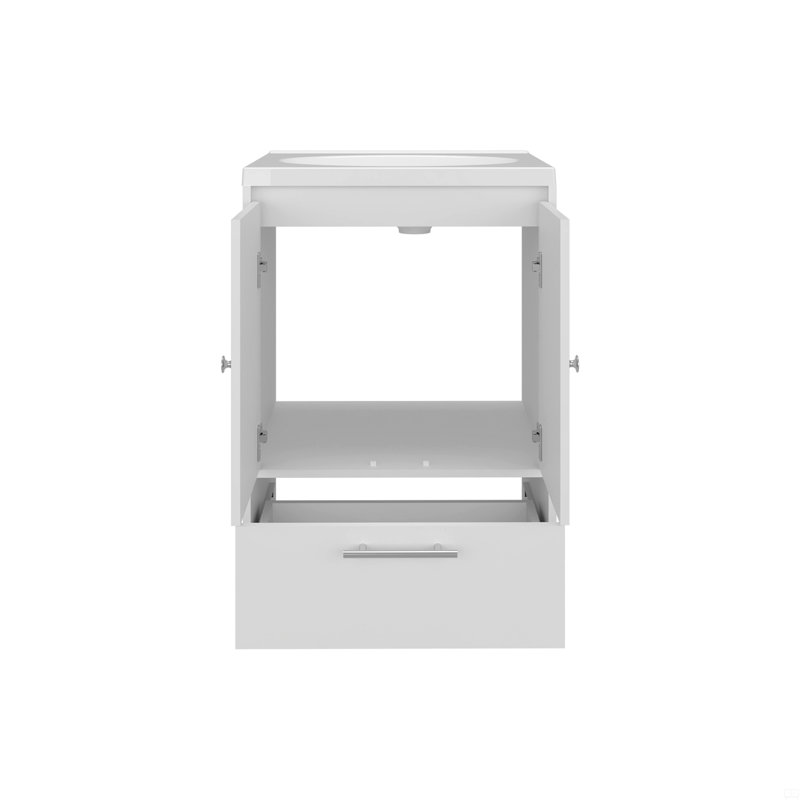 Meuble-lavabo avec lavabo, 2 portes, 1 tiroir