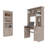 2-Drawer 7-Shelf Computer Desk With Hutch-1800399556
