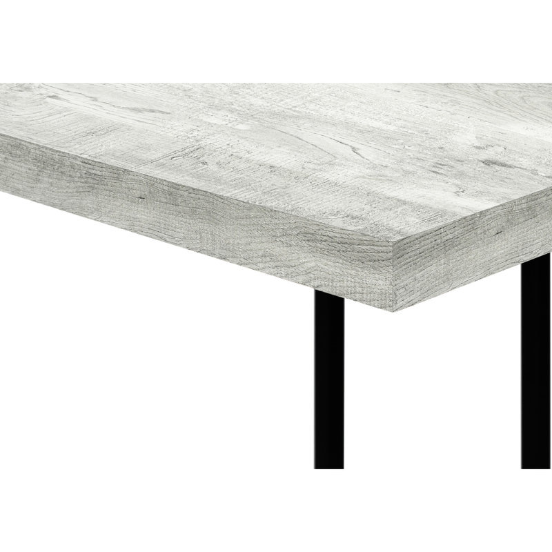 Table d'appoint pour casque d'écoute dans la chambre - Stratifié gris, structure robuste en métal noir, idéale pour le salon ou le bureau