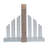 Crystal Pyramid Geometric Decorative Silver Bookends Set-1027079090
