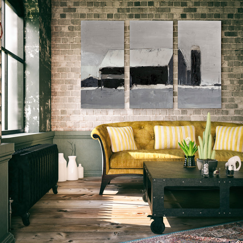 «Dynamic Barn I», reproduction sur toile 3 pièces, H 40 po x l 60 po x P 1,5 po