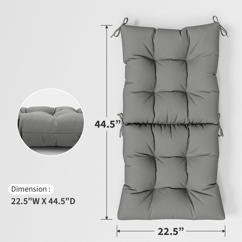 Coussin de siège / dossier intérieur et extérieur de 5 po, Gris clair
