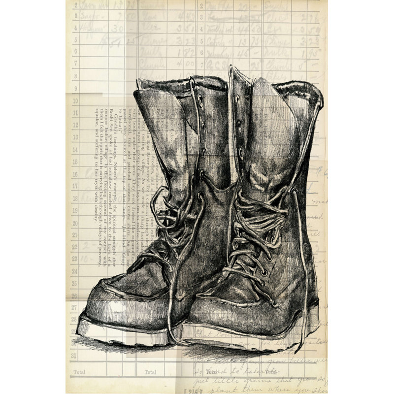 Bottes sur le sol II, H 18 po x l 12 po x P 1,25 po