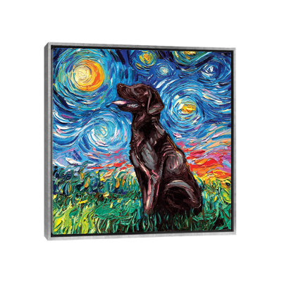 " Chocolate Labrador Night " by Aja Trier