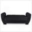 Causeuse convertible rembourrée avec rangement, polyuréthane noir-940808394