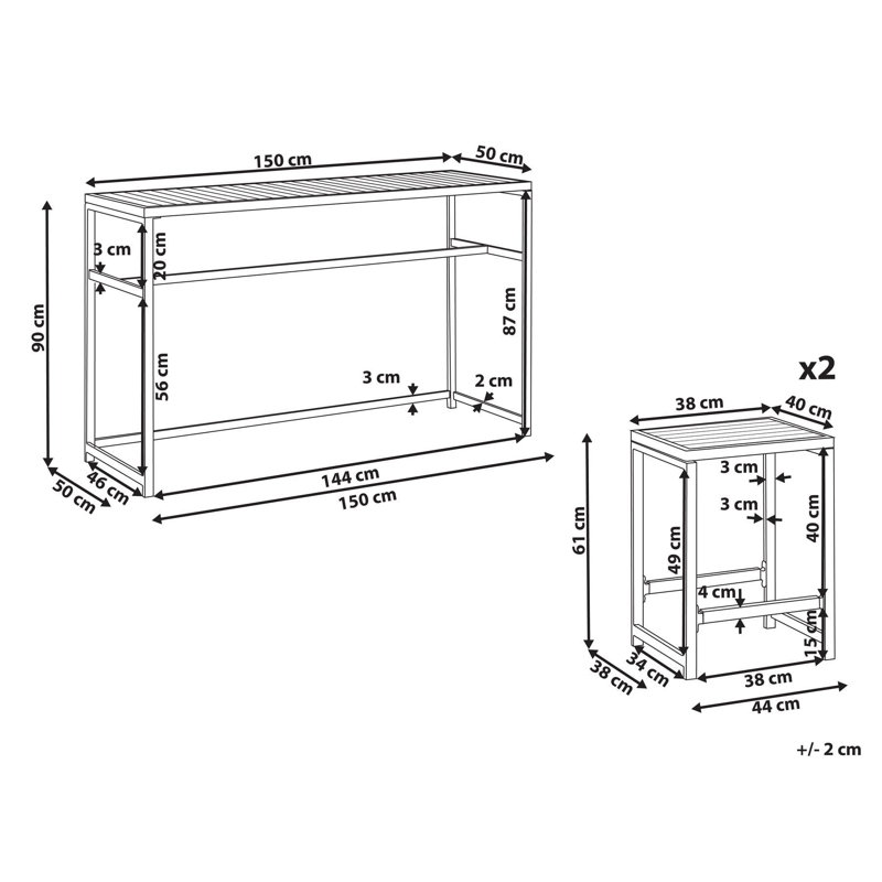 AVETRANA Beliani Bar Set