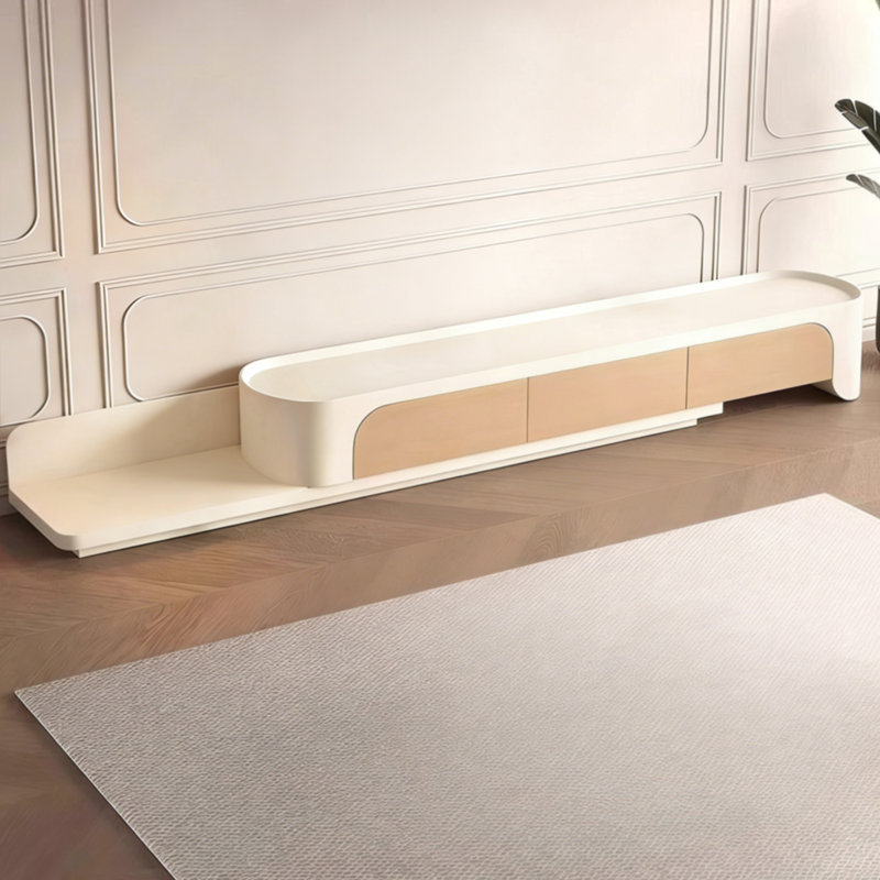 Meuble télé moderne en bois manufacturé beige