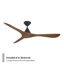 Ventilateur de plafond intelligent en bois naturel Carve 3 avec trousse d'éclairage à DEL sélectionnable 2700K-3000K-4000K-5000K et télécommande incluses, fonctionne avec Alexa et l'application Android ou Android-123843251-116667909-116667906
