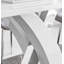 Marietta Chrome Metal & White High Gloss Dining Table Set - 4 Luxury Velvet Dining Chairs-86714035