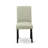 5 Piece Modern Dining Table Set Includes a Round Kitchen Table with Pedestal and 4 Shitake Linen Fabric Parsons Dining Chairs, Black-1014367832-1014367833