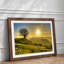 Landscape Lone Tree Sunrise Framed Print-18868438