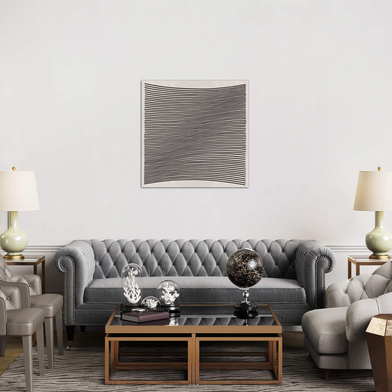 Modern Art - Wavy Lines - Wrapped Canvas Print, 45.72 cm H x 45.72 cm W x 3.175 cm D