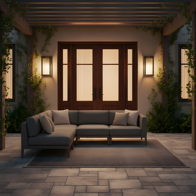 Audley Medium Lantern from Generation Lighting , Antique Bronze, Seeded