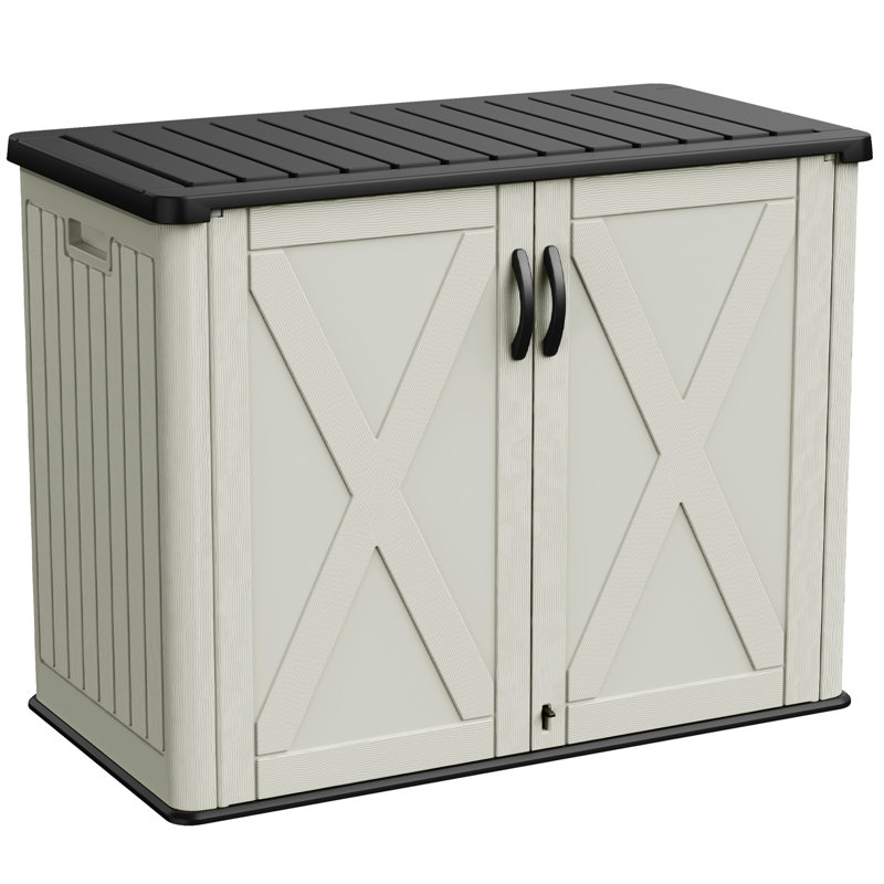 4 Ft. W X 2 Ft. D Outdoor Resin Horizontal Storage Shed, Beige