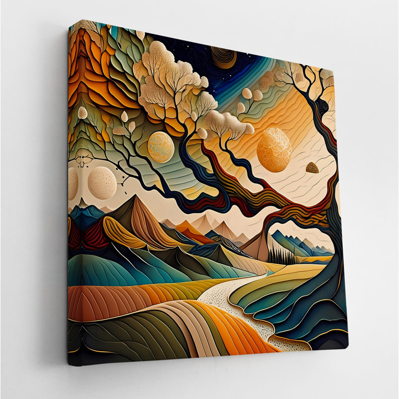 Colorful Landscape, 42" H x 42" W