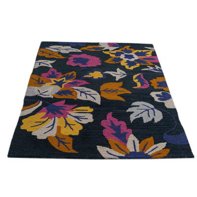 Tapis bleu marine Noell