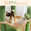 Arbre à chat multifonctionnel à motif cactus avec grand condo et poteau à griffes pour chats d'intérieur