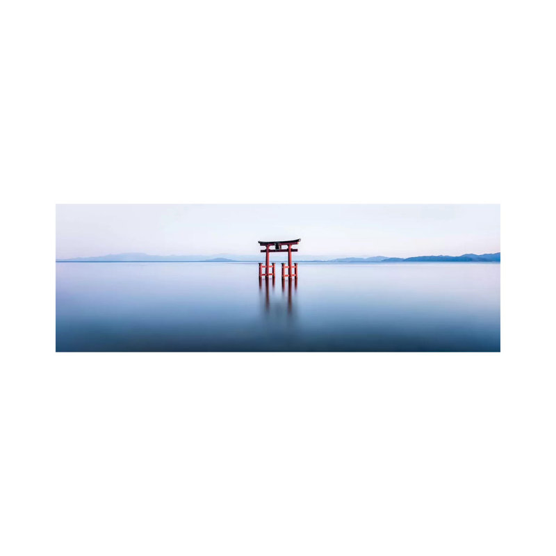 Floating Torii Gate At Lake Biwa, Japan by Jan Becke - Panoramic Print on Canvas, Wrapped Canvas