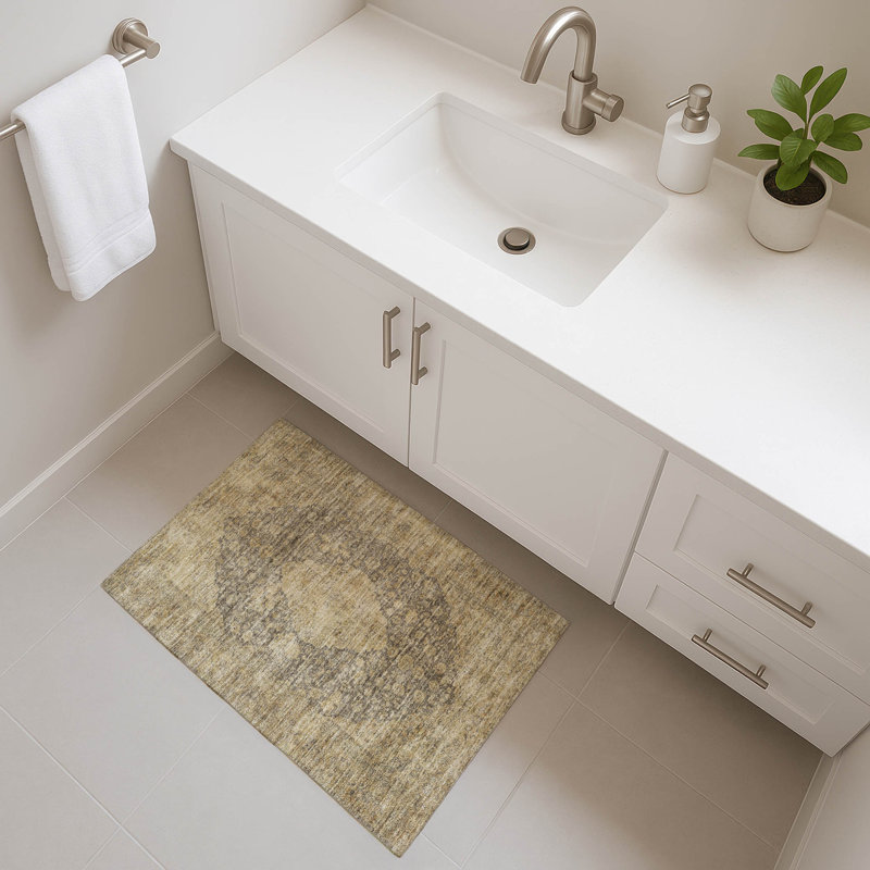 Premium Machine Washable Honig AMF1657 Global Rug, Rectangle 1'8" x 2'6"