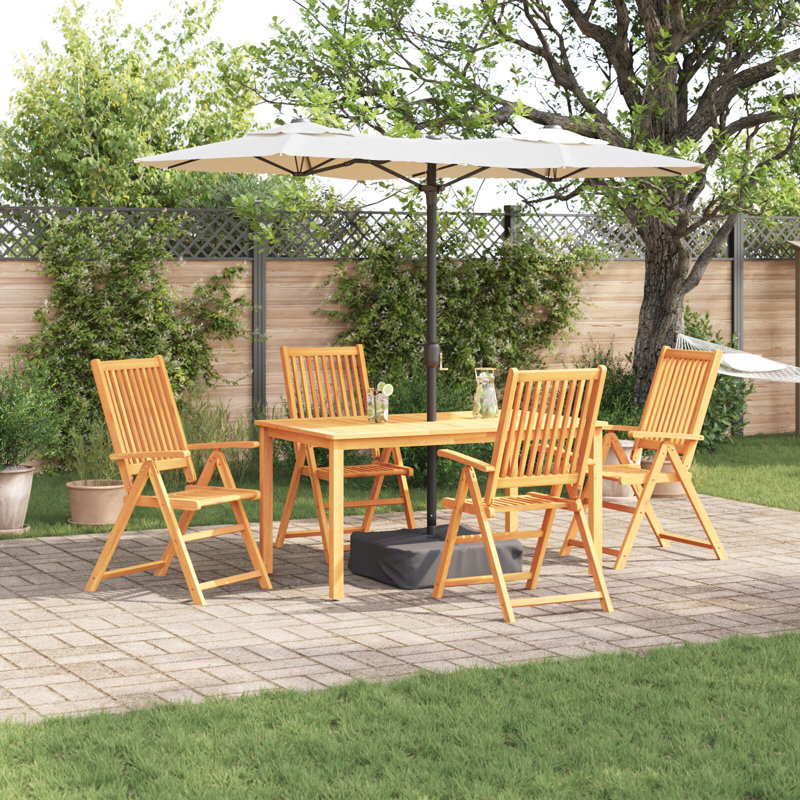 Rectangular 3 - Piece 6 - Person 150Cm L Outdoor Table Set