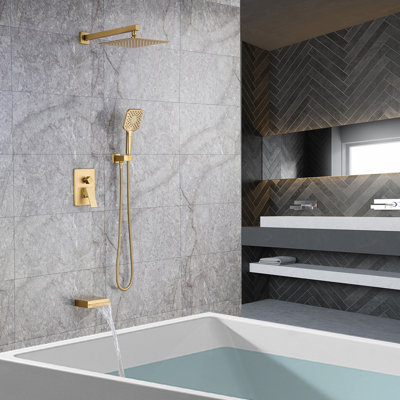 Pomme de douche fixe avec valve brute