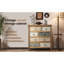 Commode d'appoint vintage en bois avec 6 tiroirs