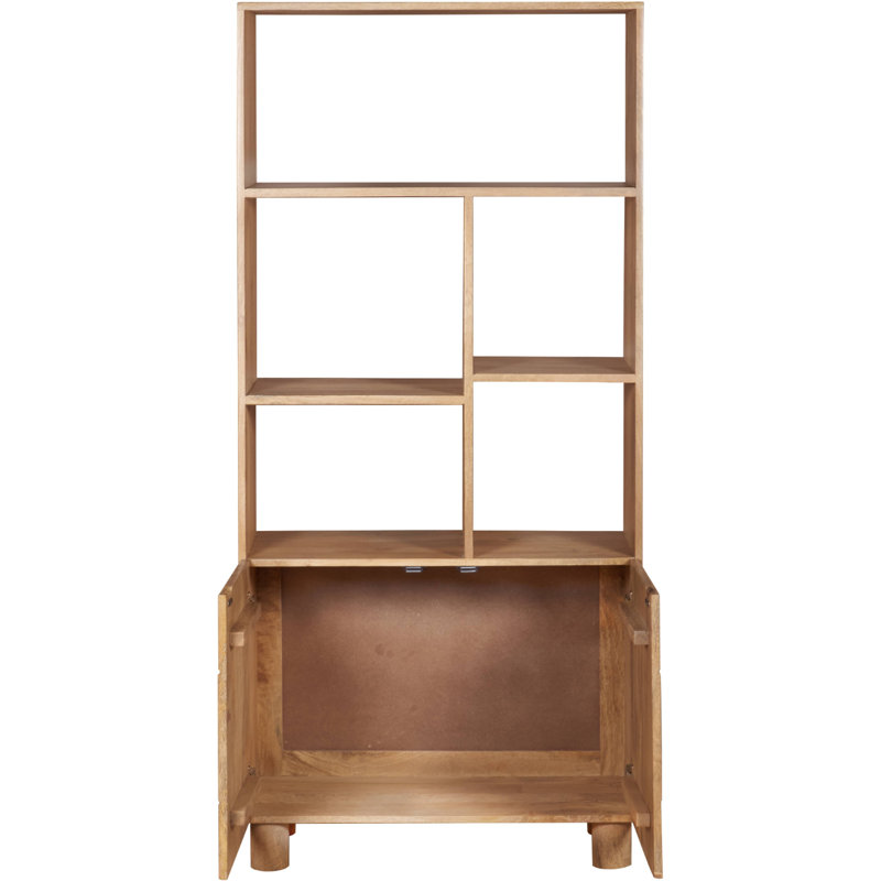 175cm H x 80cm W Solid Wood Book Cabinet Bookcase