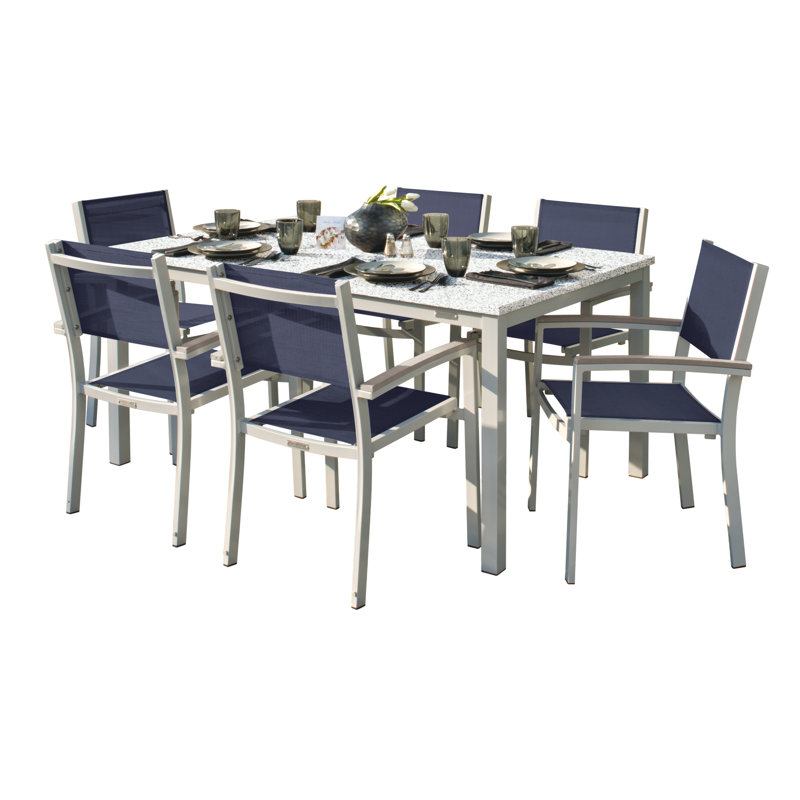 Travira Outdoor Dining Table, Ash