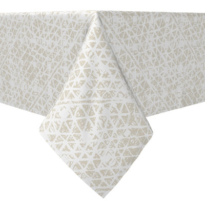 Rectangular Geometric Cotton Twill Tablecloth