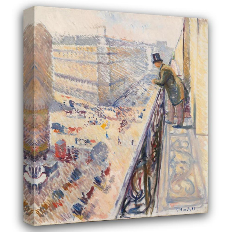 "Rue Lafayette" par Edvard Munch - Toile tendue avec châssis, H 48 po x l 33 po