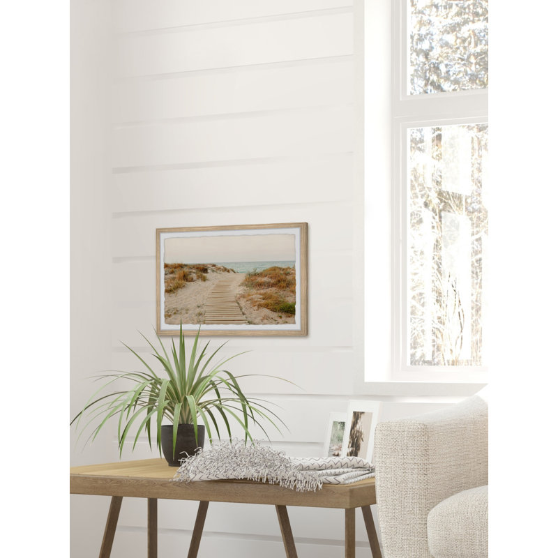 Wooden Walkway - Single Picture Frame Painting, 61 cm H x 91 cm W x 3.81 cm D