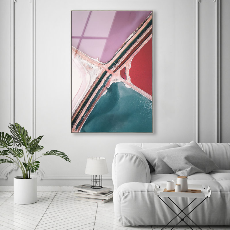 Lilac meets teal Print, 16"H x 11"W, Silver Floater Frame