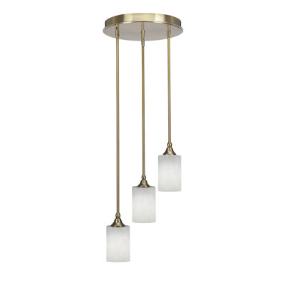 Empire 3 Light Stem Hung Cluster Pendalier
