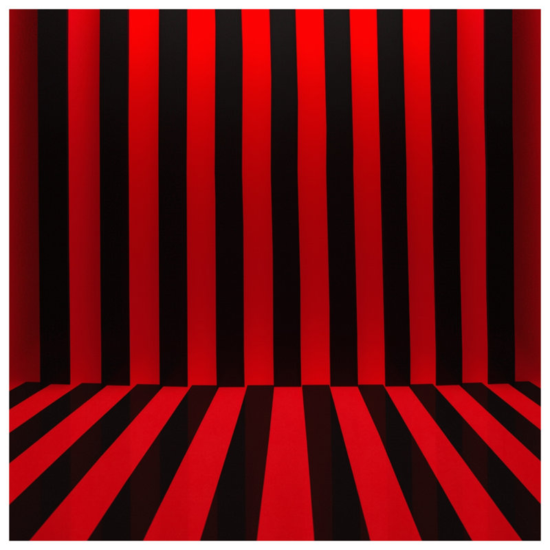 Coussins décoratifs à rayures rouges et noires, 16 x 16 inches