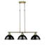 Luminaire suspendu en forme de dôme à 3 lumières pour îlot de cuisine Drakeford-626184615-626184620