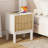2 Drawers Nightstand With 2 Power Outlets, 1 Usb Port,modern Metal Handle (set Of 2)-1472676200-1472676199